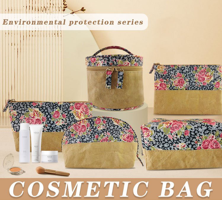 large floral makeup bag