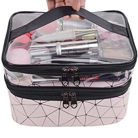 PVC polyester combine cosmetic bag